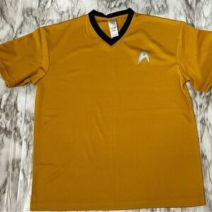 Star Trek Short Sleeve Command Gold Short Kelloggs Promo Cosplay Halloween Retro